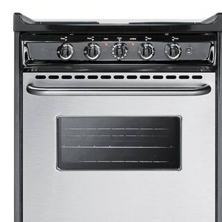 Summit Appliance 20 in. 2.5 cu. ft. Slide-In Electric Range in Stainless Steel TEM110BRWY