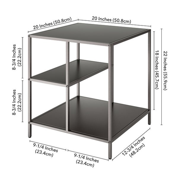 Winthrop Side Table with Metal Shelves