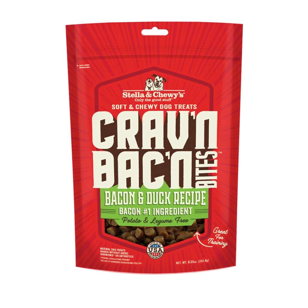 Stella  Chewys Cravn Bacn Bites Bacon  Duck Dog Treats