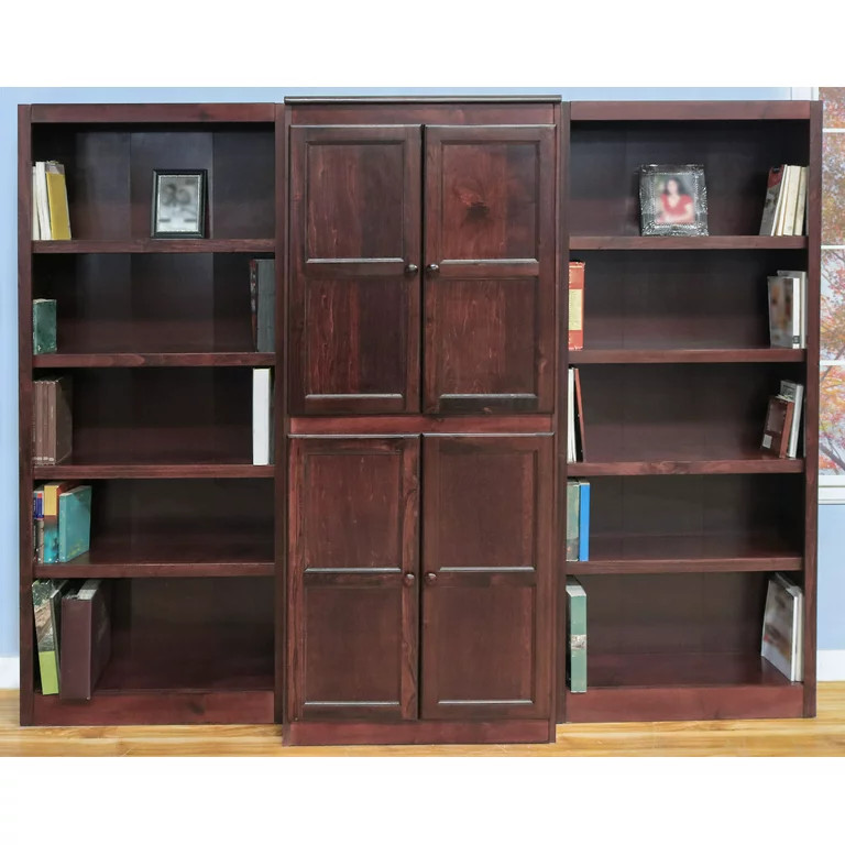 Classic Bookcase  Wide Design With Center Cabinets  ampMultiple Shelves   Transitional   Bookcases   by Decorn  Houzz