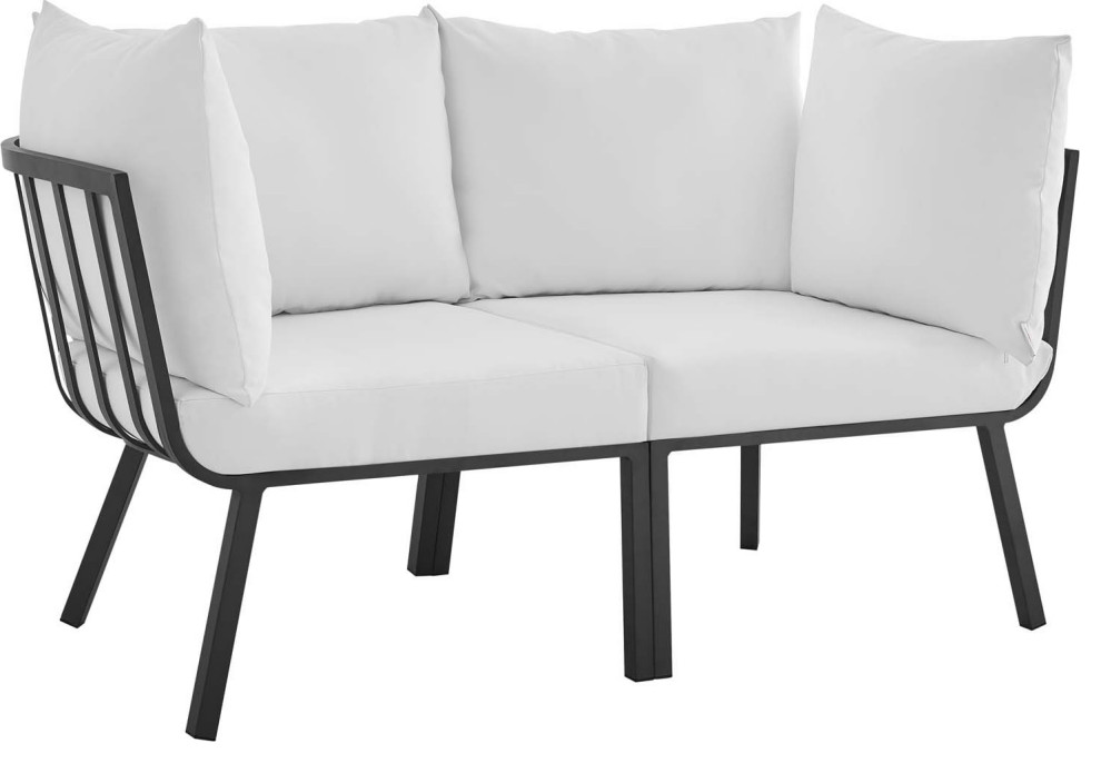 Pottawatomie 2 Piece Sectional Sofa   Transitional   Outdoor Sofas   by HedgeApple  Houzz