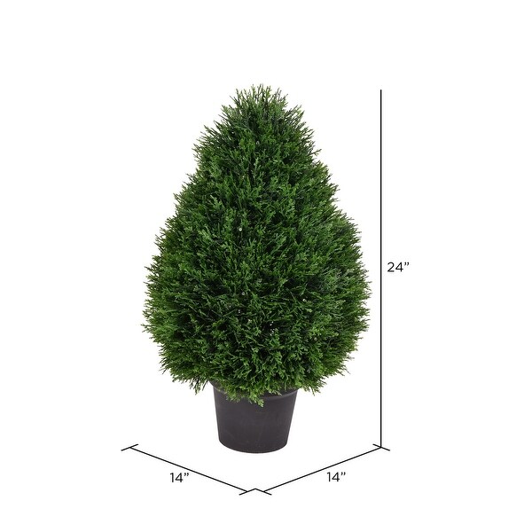 Vickerman 24 Green Cedar Everyday Topiary