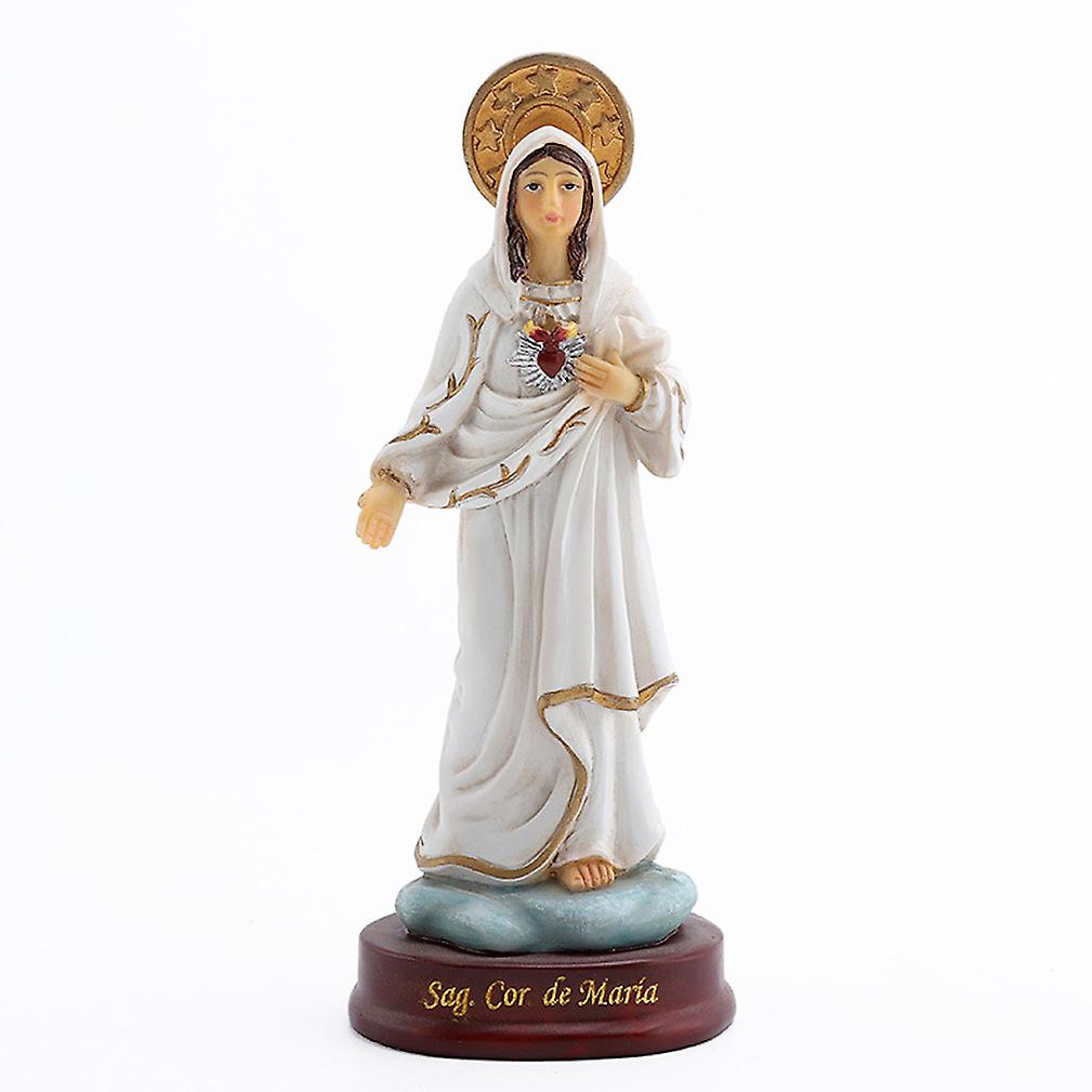 Virgin Mary Ornament Statue Religious Figurine Sculpture Statue For Home Desktop Decoration Handicraft Bookshelf Ornaments