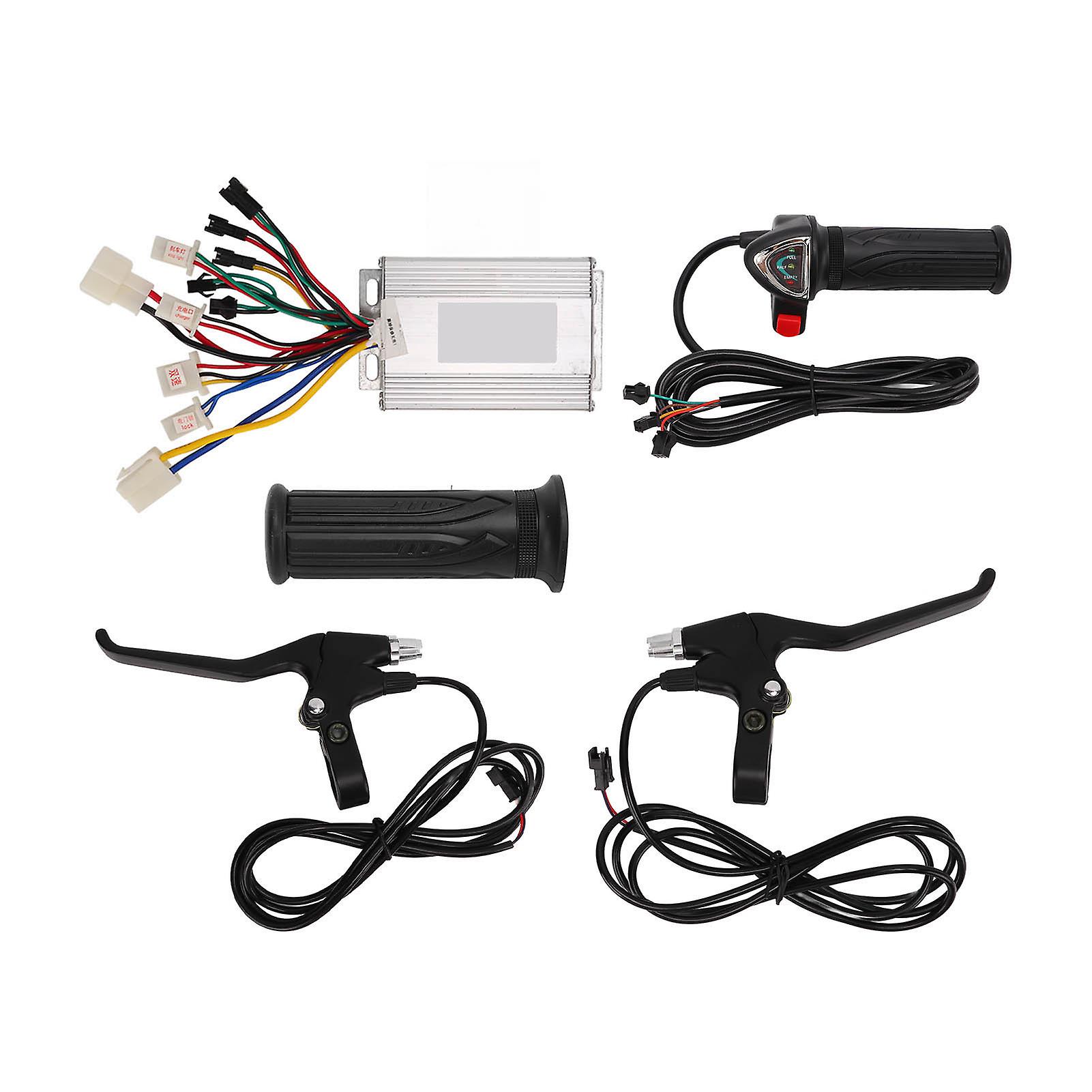 36v 500w Brush Motor Controller Kit With Twist Throttle Grips And Brake Levers For Electric Bicycle