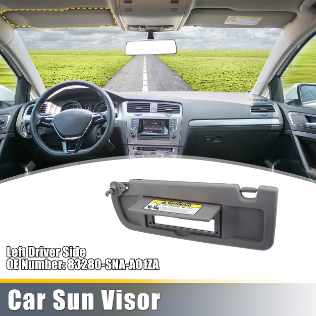 Unique Bargains Left Side Car Sun Visor For Honda Civic 2006 2011 83280 sna a01za Dark Gray