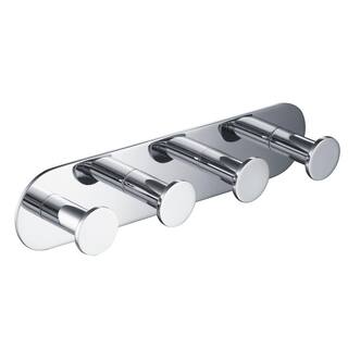 KRAUS Elie Bathroom Robe and Towel Hook Rack with 4-Hooks in Chrome KEA-18804CH