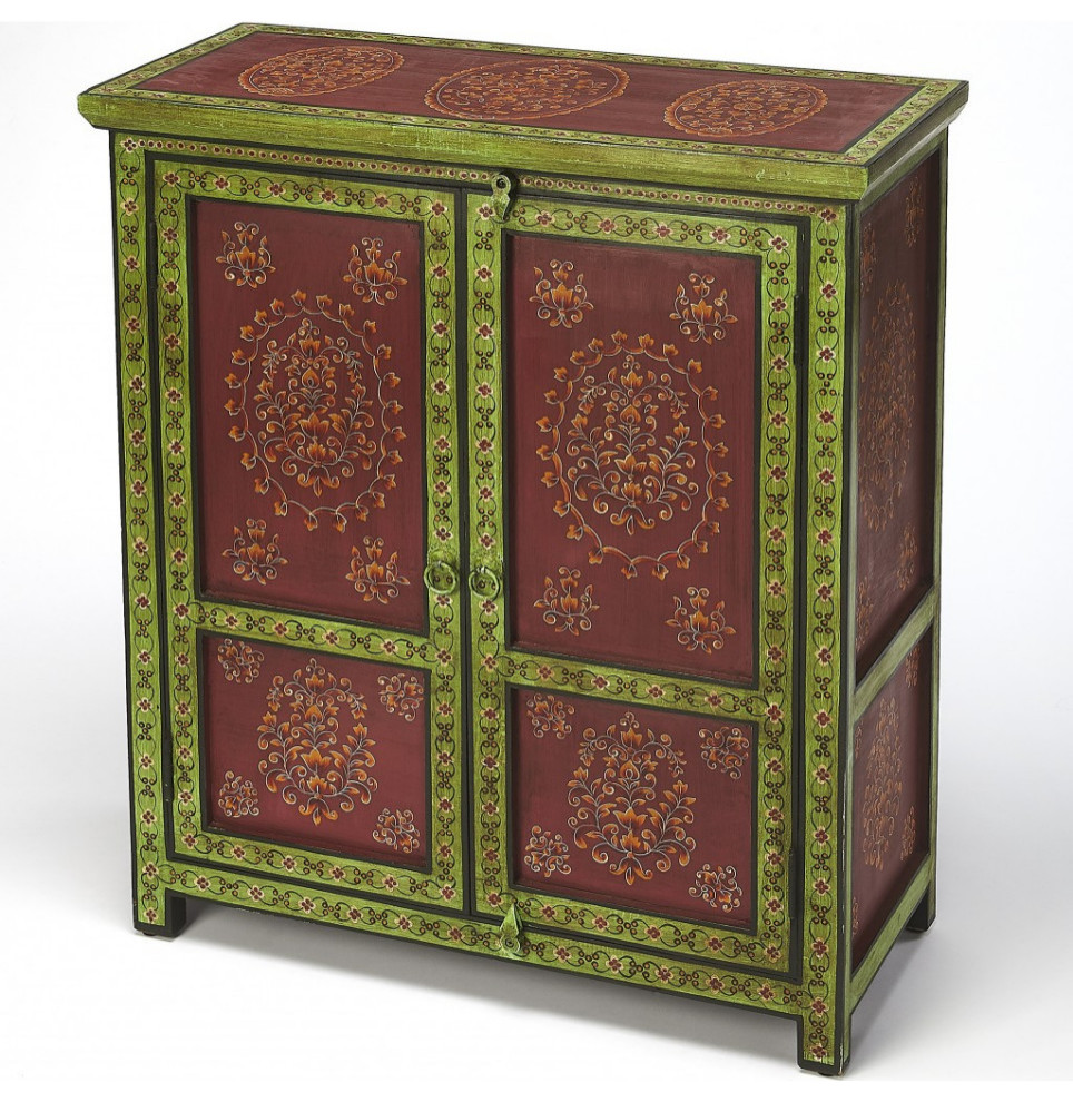 Disha Hand Painted Chest   Mediterranean   Accent Chests And Cabinets   by HomeRoots  Houzz