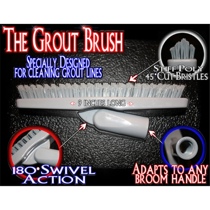 GROUT BRUSH PLASTC 9