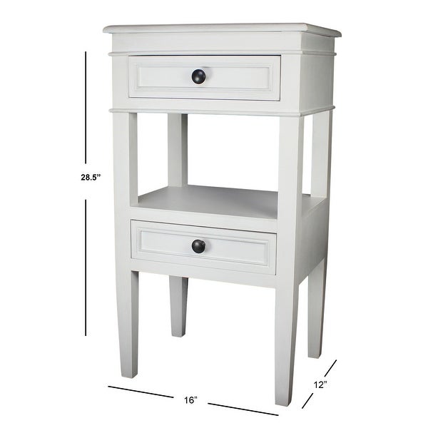 Modern Designs Middle Shelf Wooden Side Table with Two Drawers