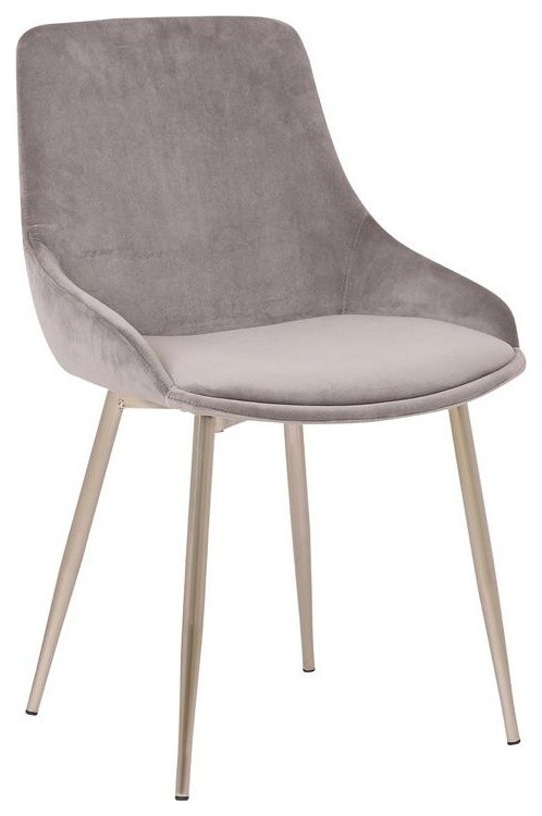 Heidi Velvet Dining Accent Chair   Midcentury   Dining Chairs   by Homesquare  Houzz