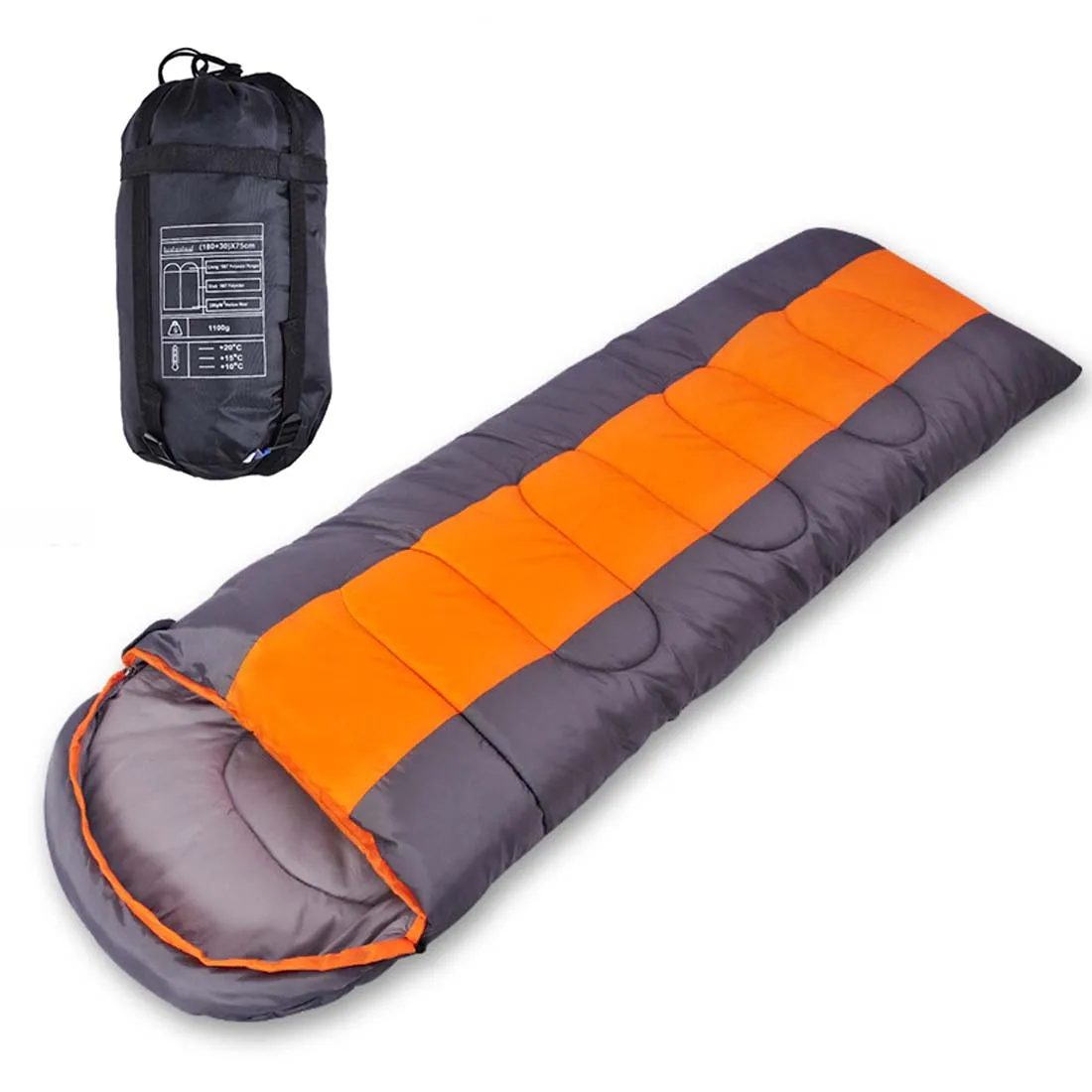 Outdoor 190T 1800g New Envelope Cotton Sleeping Bag Waterproof For Hiking Camping Backpacking Sleeping Bag  30