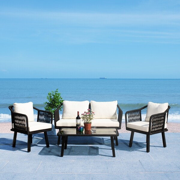 SAFAVIEH Outdoor Torsla 4Piece Rope Patio Set