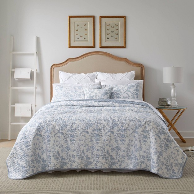 Laura Ashley Amberley Quilt Bedding Set Blue