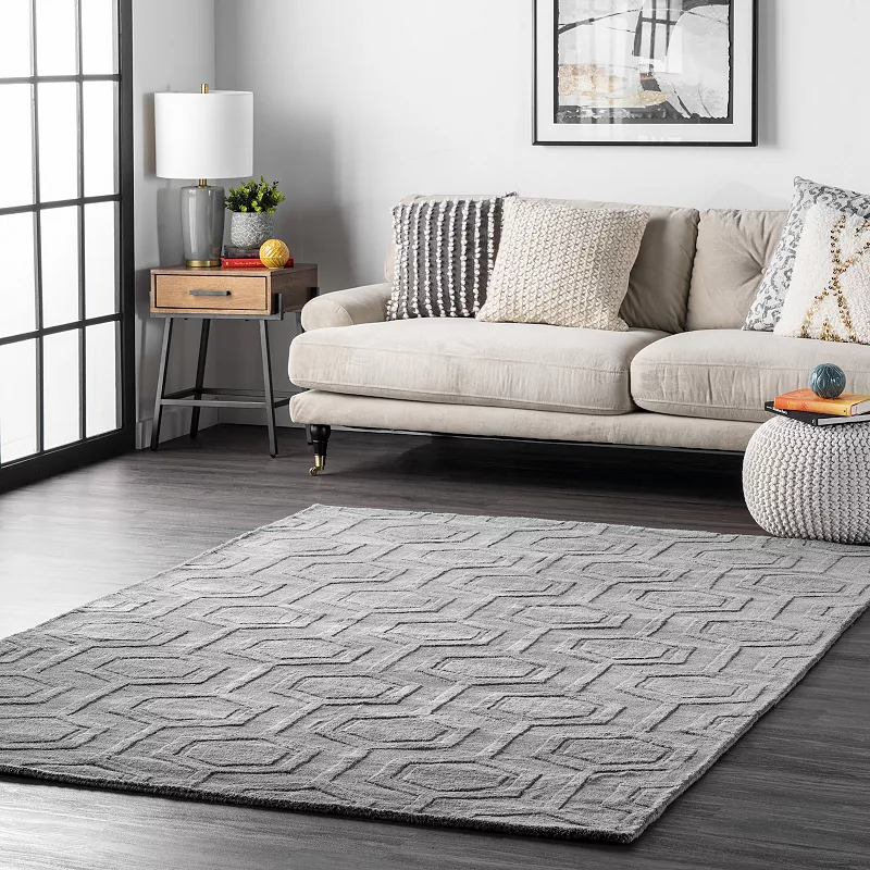 nuLOOM Ambrose Textured Geometric Rug