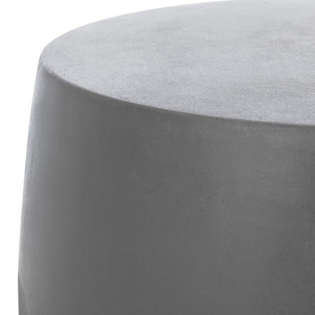 Zuri Concrete Indoor outdoor Accent Stool Safavieh