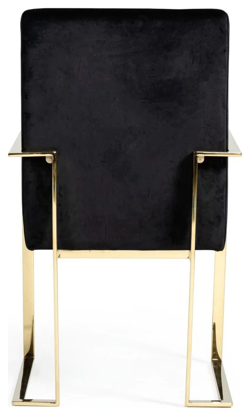 Westland Modern Black Velvet Dining Chair  Set of 2   Contemporary   Dining Chairs   by Virgil Stanis Design  Houzz