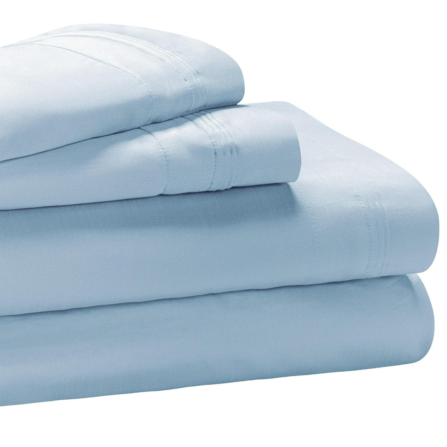 Superior 4-Piece 650 Thread Count Egyptian Cotton Sheet Set， California King， Baby Blue