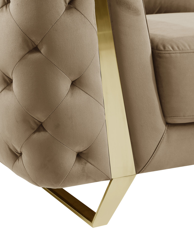 Lorenzo Velvet Accent Chair   Contemporary   Armchairs And Accent Chairs   by Luxuriant Furniture  Houzz