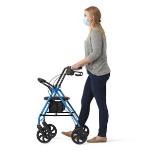 Steel Rollator with 4 Wheels (8 in.) in Light Blue MDS86840EBS8