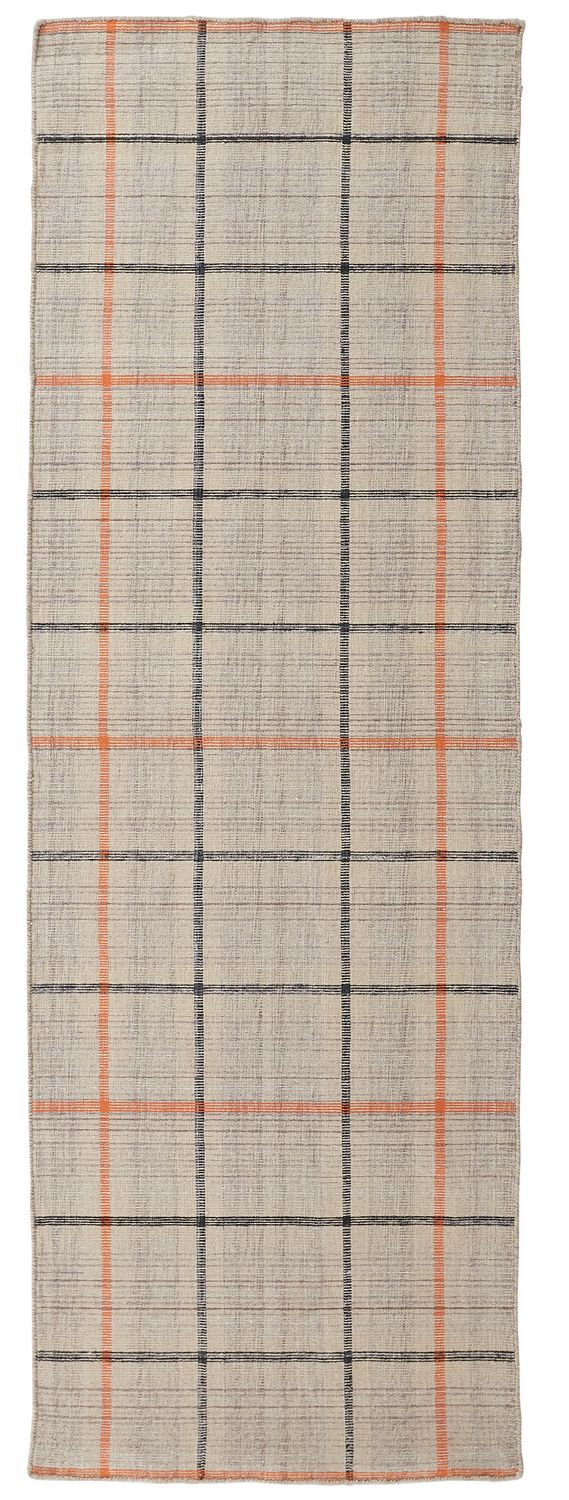 Moya Flatweave Beige and Red Rug by BD Fine