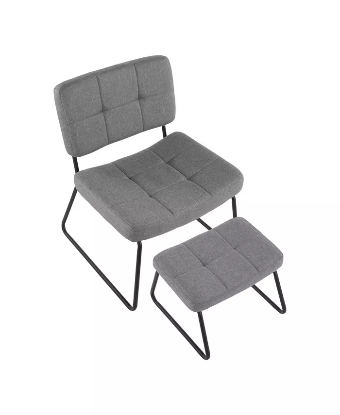 Lumisource Stout Contemporary Lounge Chair and Ottoman Set