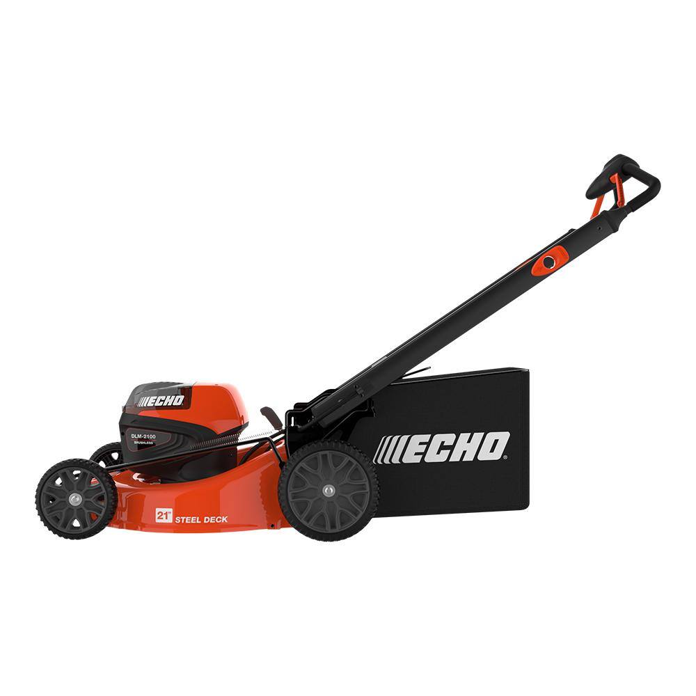 ECHO DLM-2100C2 eFORCE 56V 21 in. Cordless Battery Walk Behind Push Lawn Mower with 5.0Ah Battery and Standard Charger