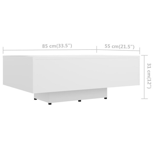 vidaXL Coffee Table White 33.5