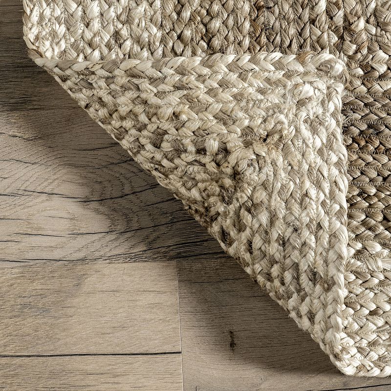 nuLoom Charlene Braided Border Jute Area Rug