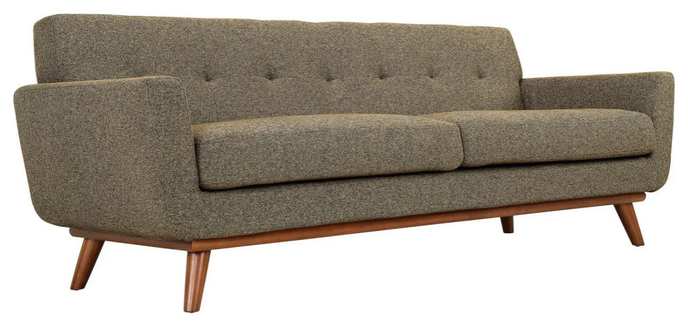 Giselle Oatmeal Loveseat and Sofa 2 Piece Set   Midcentury   Living Room Furniture Sets   by Peachtree Fine Furniture  Houzz