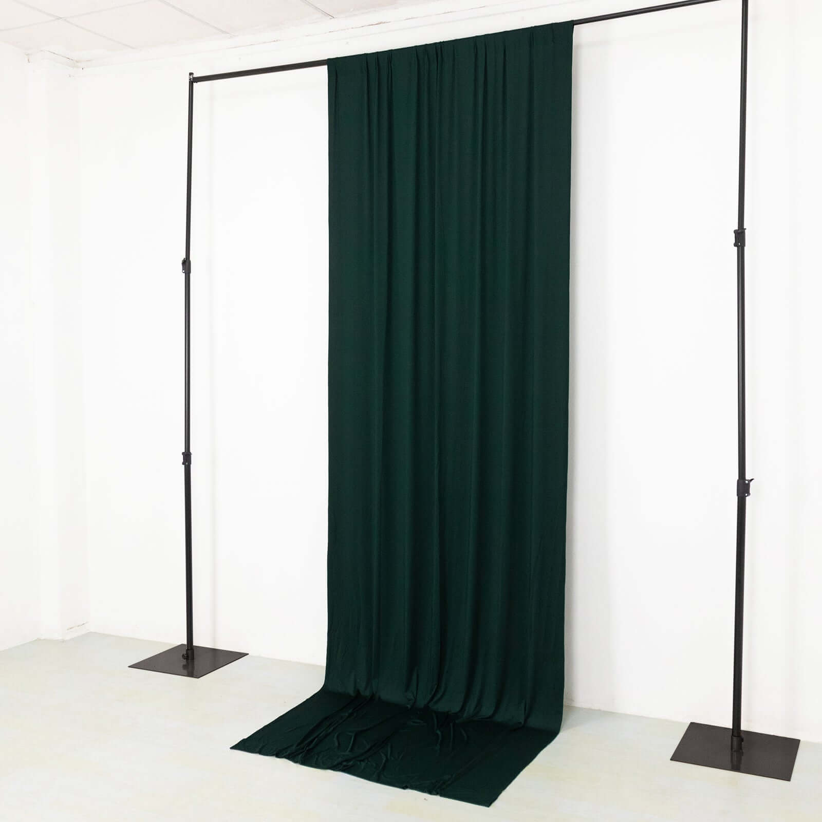 Hunter Emerald Green 4-Way Stretch Spandex Backdrop Drape Curtain, Wrinkle Resistant Event Divider Panel with Rod Pockets - 5ftx12ft