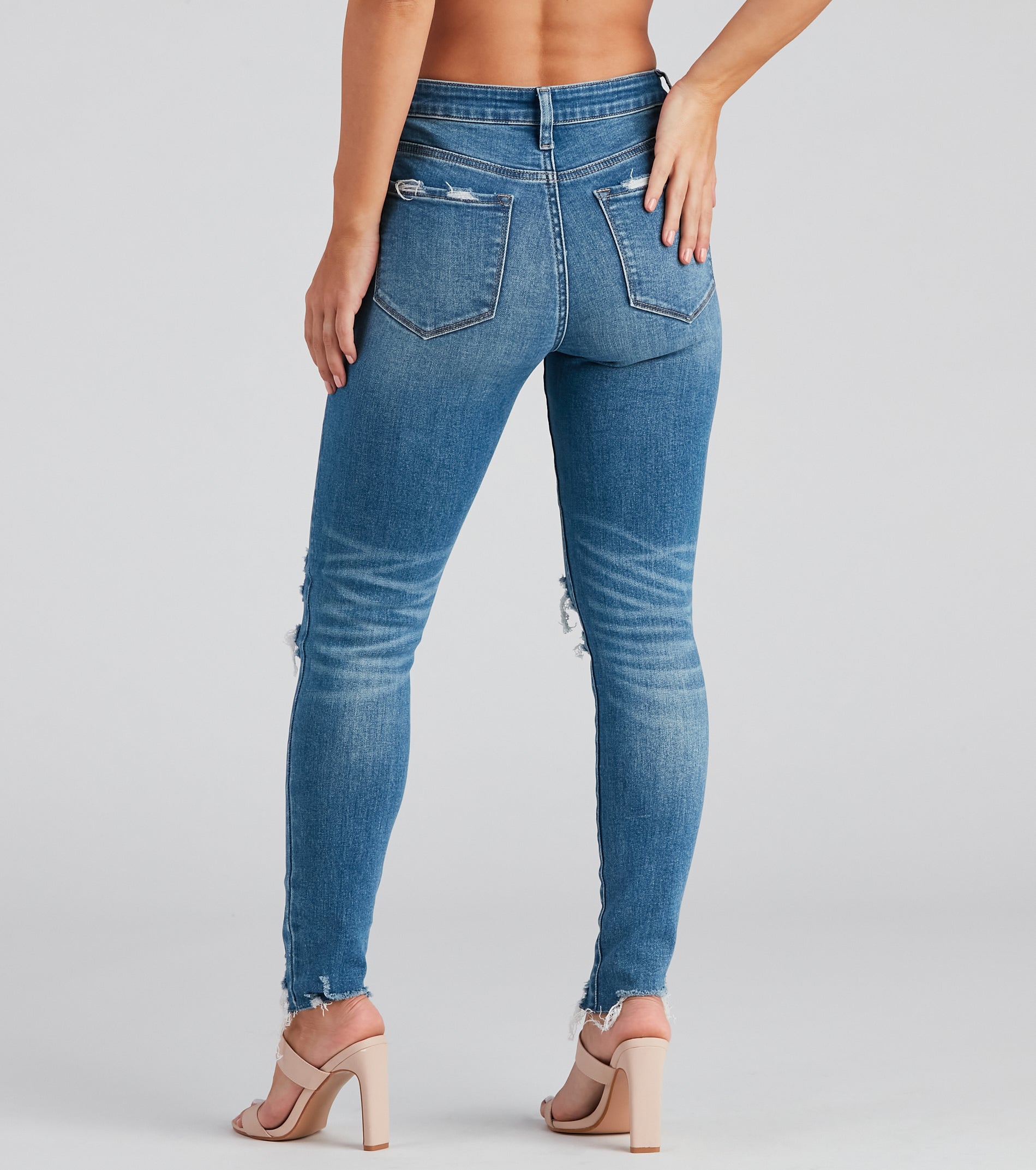 Harper Mid Rise Skinny Jeans By Windsor Denim