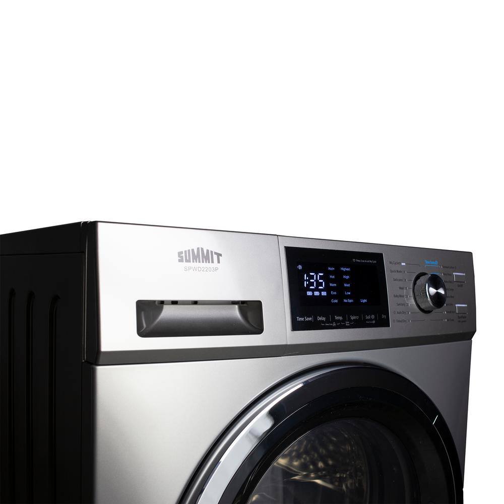 Summit Appliance 24 in. 2.7 cu. ft. Platinum Electric All-in-One Washer Dryer Combo SPWD2203P