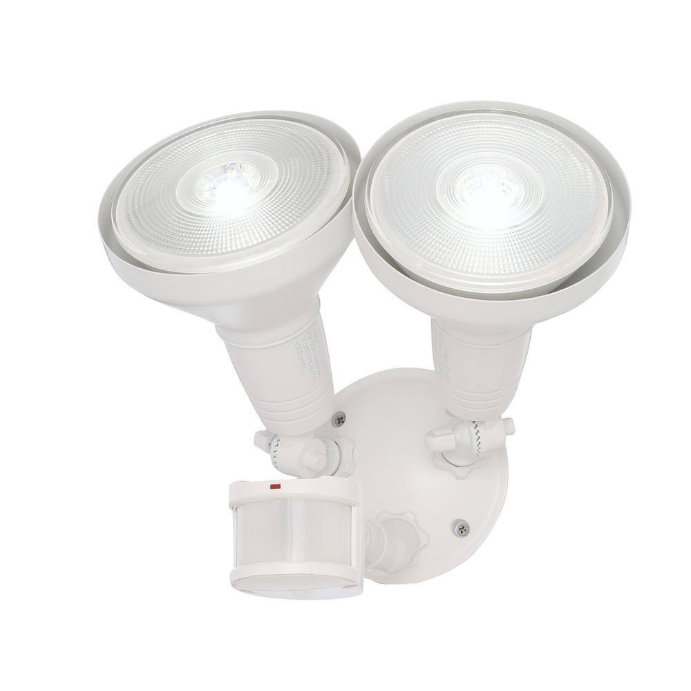 All-Pro 180 White Motion Activated Sensor Outdoor Security Flood Light with Lamp Cover MS185RW