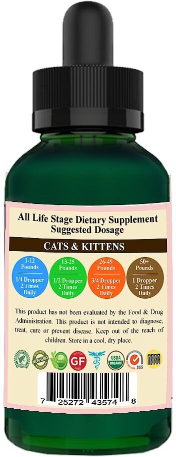 Natura Petz Organics Dia-Beat-It Max Tincture Liquid Heart Supplement for Cats， 3-oz bottle