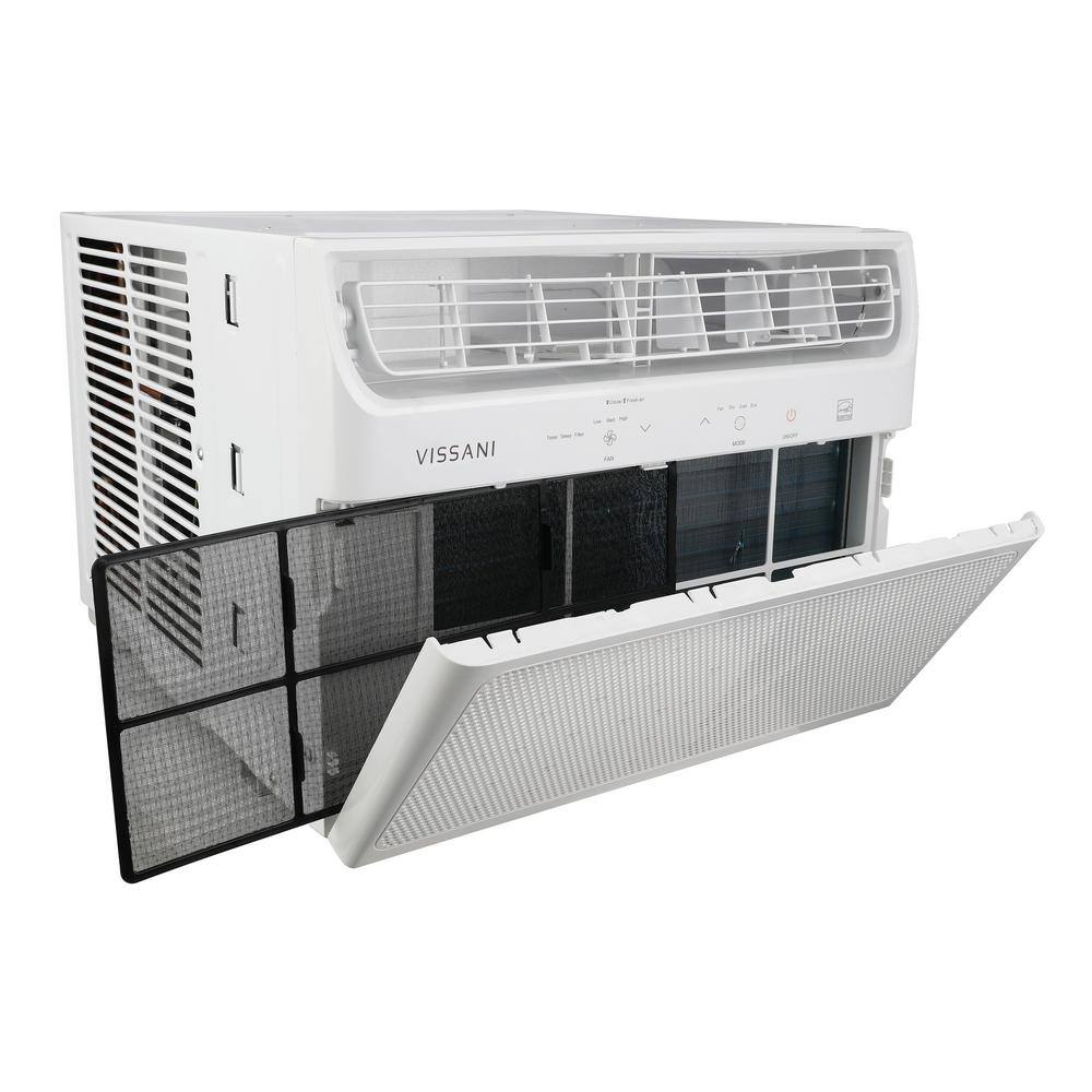 Vissani 10000 BTU 115-Volt Window Air Conditioner for 450 sq. ft. Rooms in White VWA10