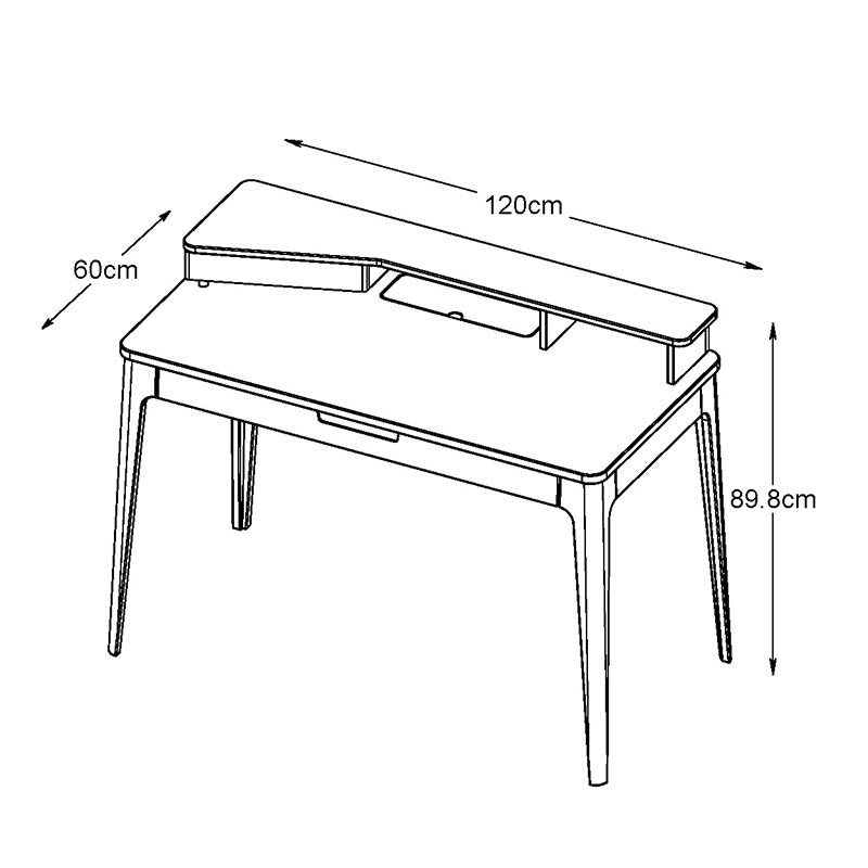 SIENNA Study Desk 120cm -  Natural & White