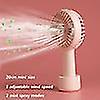 Portable Water Spray Mist Fan Electric Usb Rechargeable Handheld Mini(white)