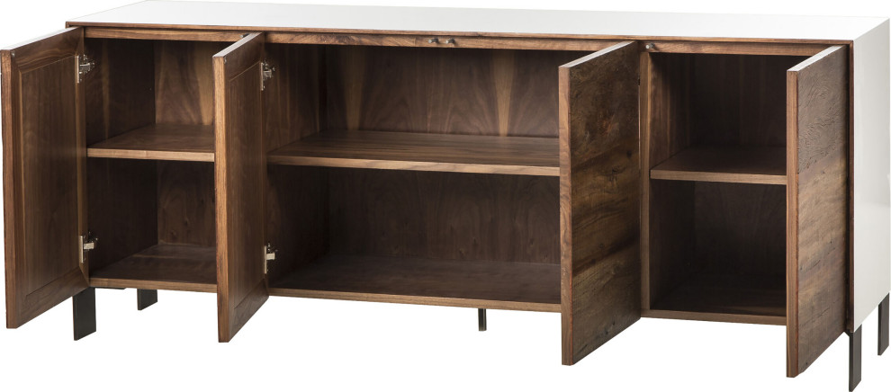 Cardosa Media Console Table   Industrial   Console Tables   by HedgeApple  Houzz