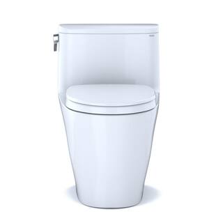 TOTO Nexus 1-Piece 1.28 GPF Single Flush Elongated ADA Comfort Height Toilet with CEFIONTECT in Cotton White MS642124CEFG#01