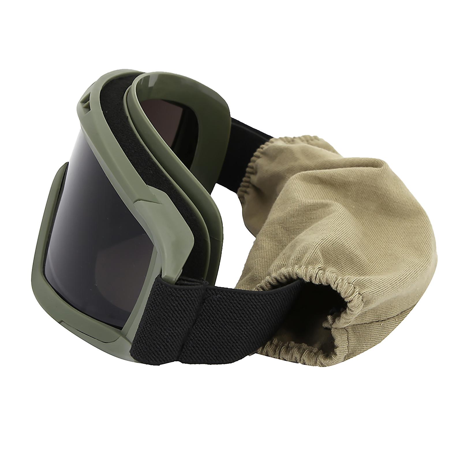 Goggles Airsoft Paintball Ski Antidust Antifog Eye Protection Glasses(army Green)