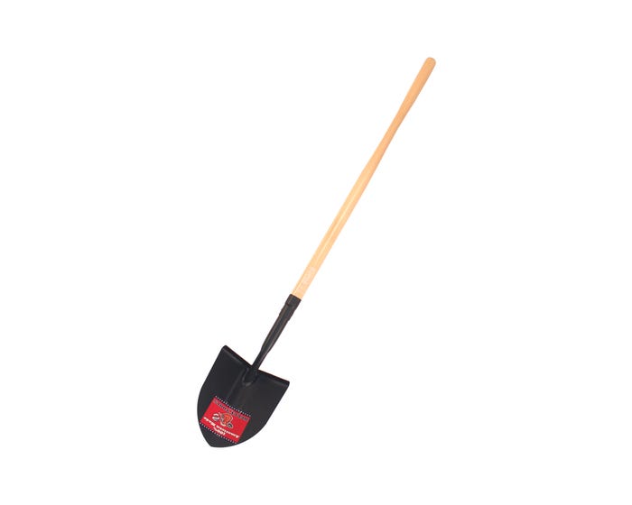 Bully Tools 14-Gauge Round Point Shovel American Ash Long Handle - 72515