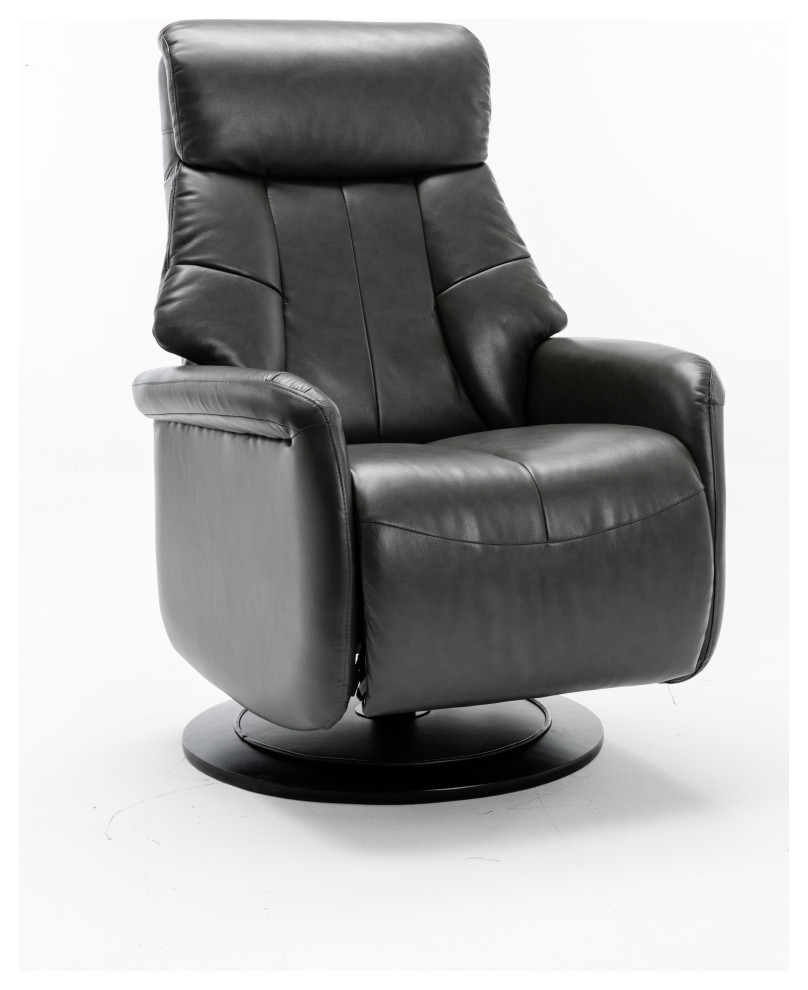 Orleans Recliner  Charcoal Air Leather   Contemporary   Recliner Chairs   by Progressive Furniture  Houzz