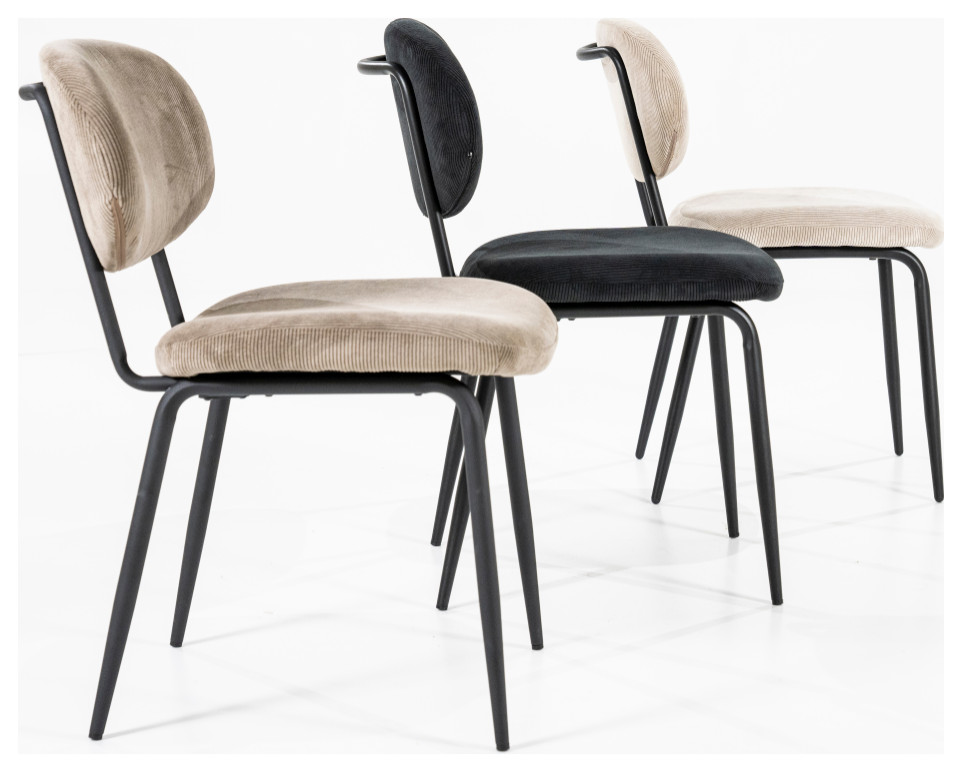 Fabric Upholstered Dining Chair  2  By Boo Cosmo   Midcentury   Dining Chairs   by Oroa   Distinctive Furniture  Houzz