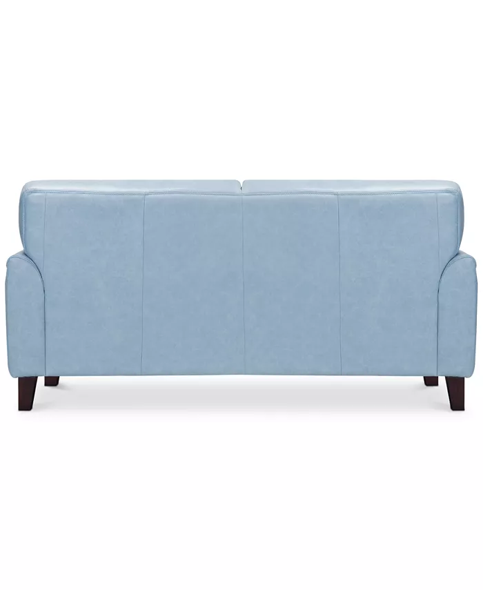 Furniture Ashlinn 81 Tufted Pastel Leather Sofa