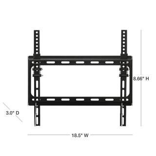 Furinno Modern Wall Mount TV Bracket for TV in Black FRLB001BK