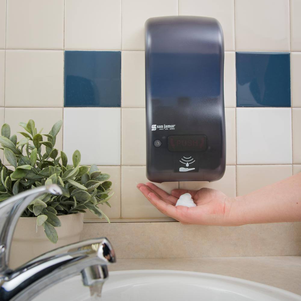 San Jamar Classic Rely Plastic Hybrid Electronic Foam Soap Dispenser SHF900TBK