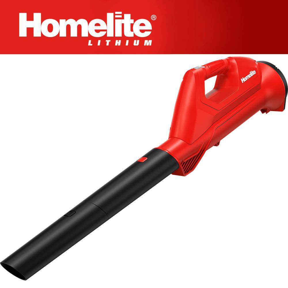 Homelite 12 Volt Lithium 90 MPH 160 CFM Cordless Battery Blower with Internal 2.5 Ah Battery and Charger HOMBL10