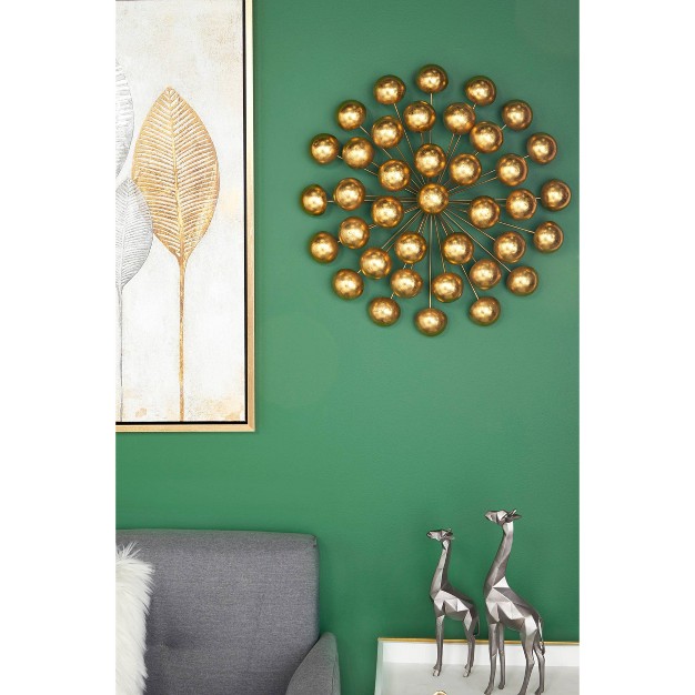 Metal Starburst Wall Decor With Orb Detailing Gold Olivia amp May