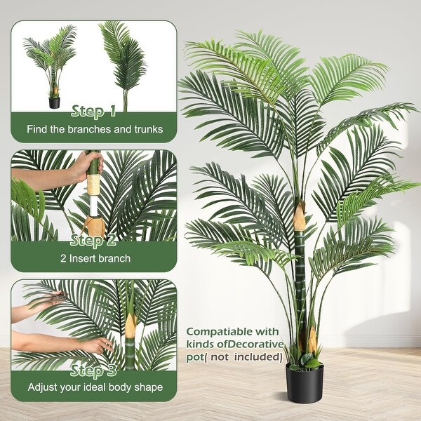 6ft Artificial Golden Cane Palm Tree