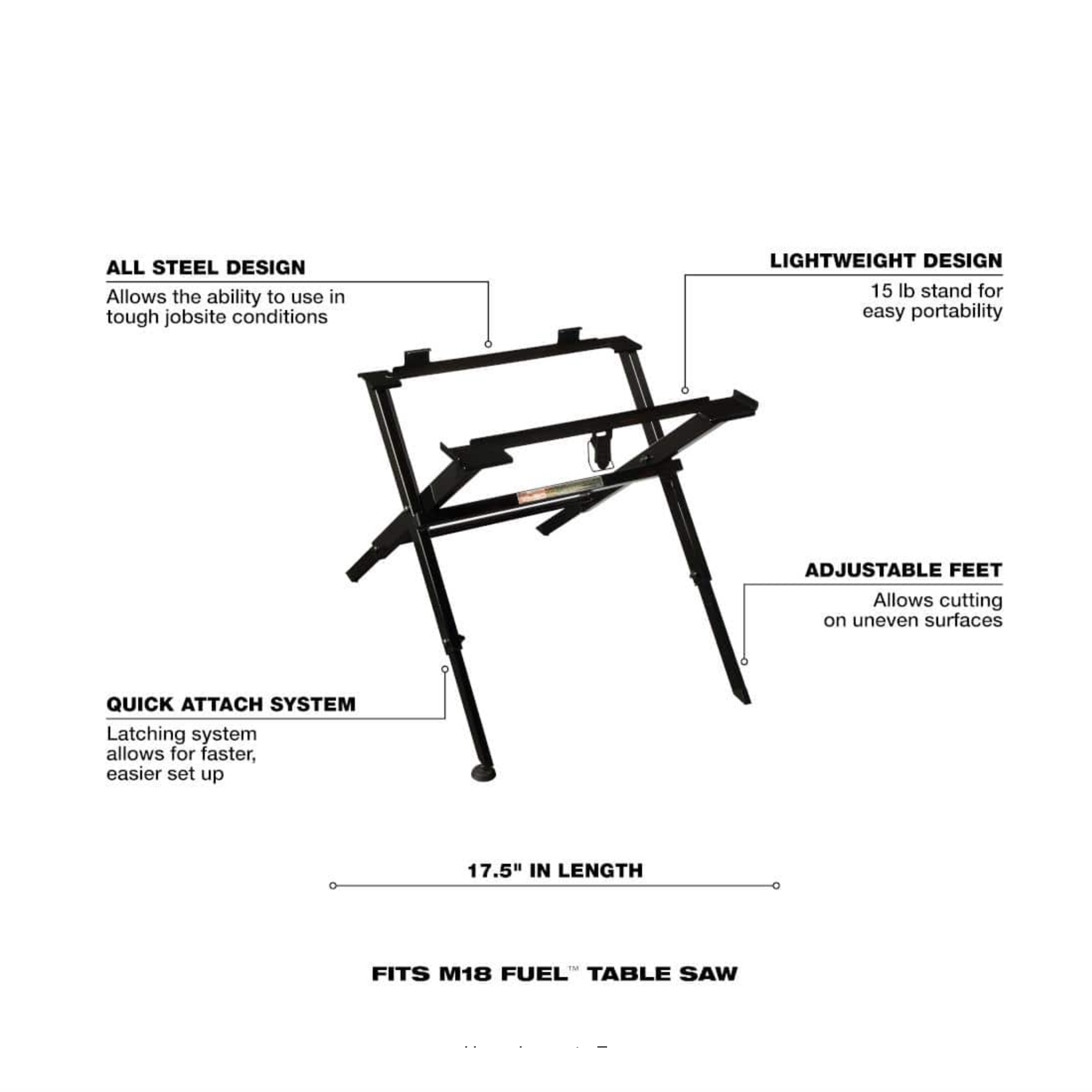 Milwaukee Compact Folding Table Saw Stand